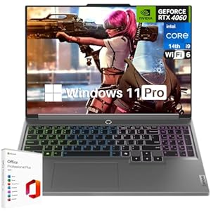 Lenovo Legion 5i 16″ Gaming Laptop Windows 11 Pro, 16 Inch WQXGA 165Hz, Intel i9-14900HX Up to 5.80 GHz, 32GB DDR5 RAM, 1TB SSD, GeForce RTX 4060, Backlit KB, Wi-Fi 6E, Lifetime Microsoft Office