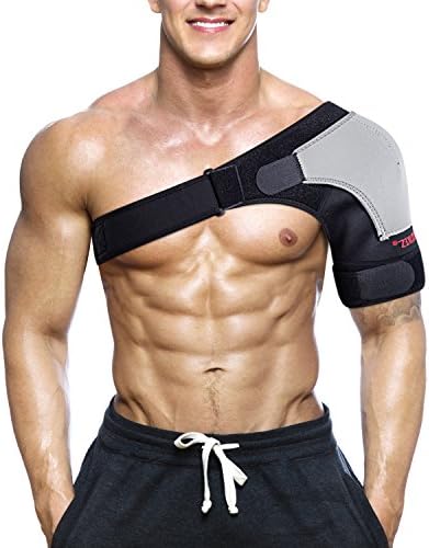 WEIJI Shoulder Brace, Breathable Neoprene Rotator Cuff Shoulder Support with Pressure Pad for Shoulder Pain, Shoulder Compression Sleeve for Men&Women