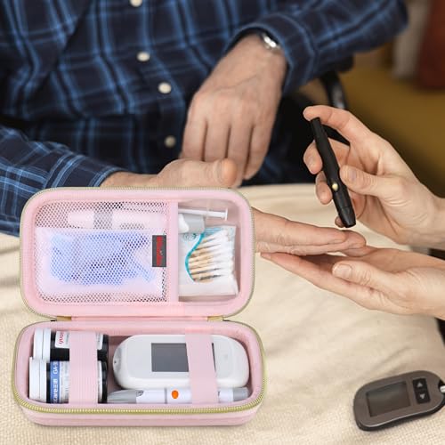 Image of Elonbo Diabetic Supplies Travel Case for Glucose Meter Diabetes Testing Kit