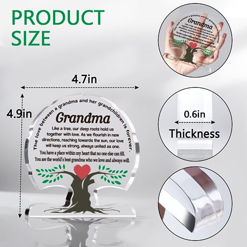 Birthday Gifts for Women Men, Thank You Gifts Idea for Friend Acrylic Tree Desk Signs Home Decor Thanks Gifts - Image 3