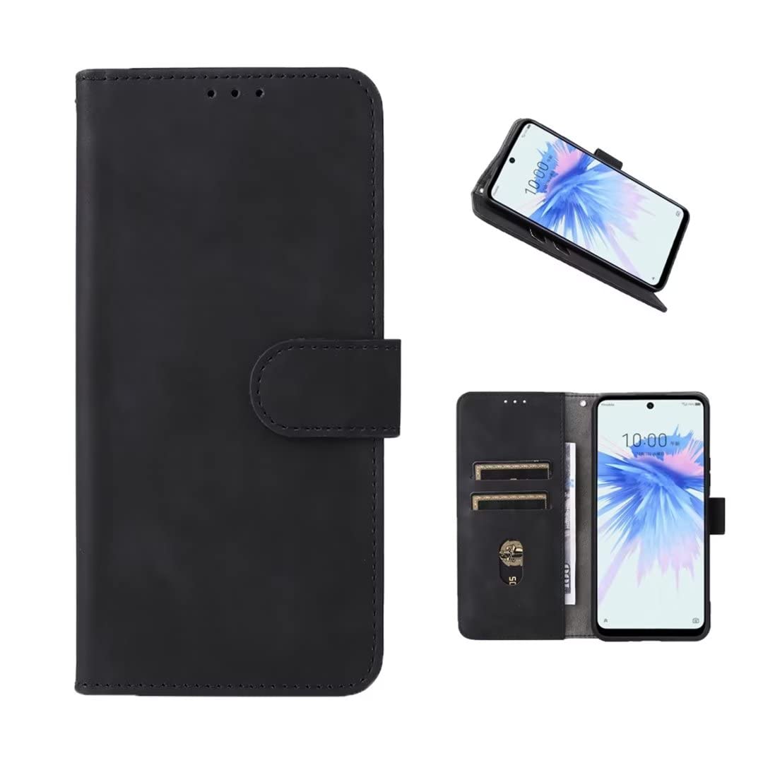 Coque Tecno Spark 20 Pro 5G housse premium en soft cuir noir à rabat