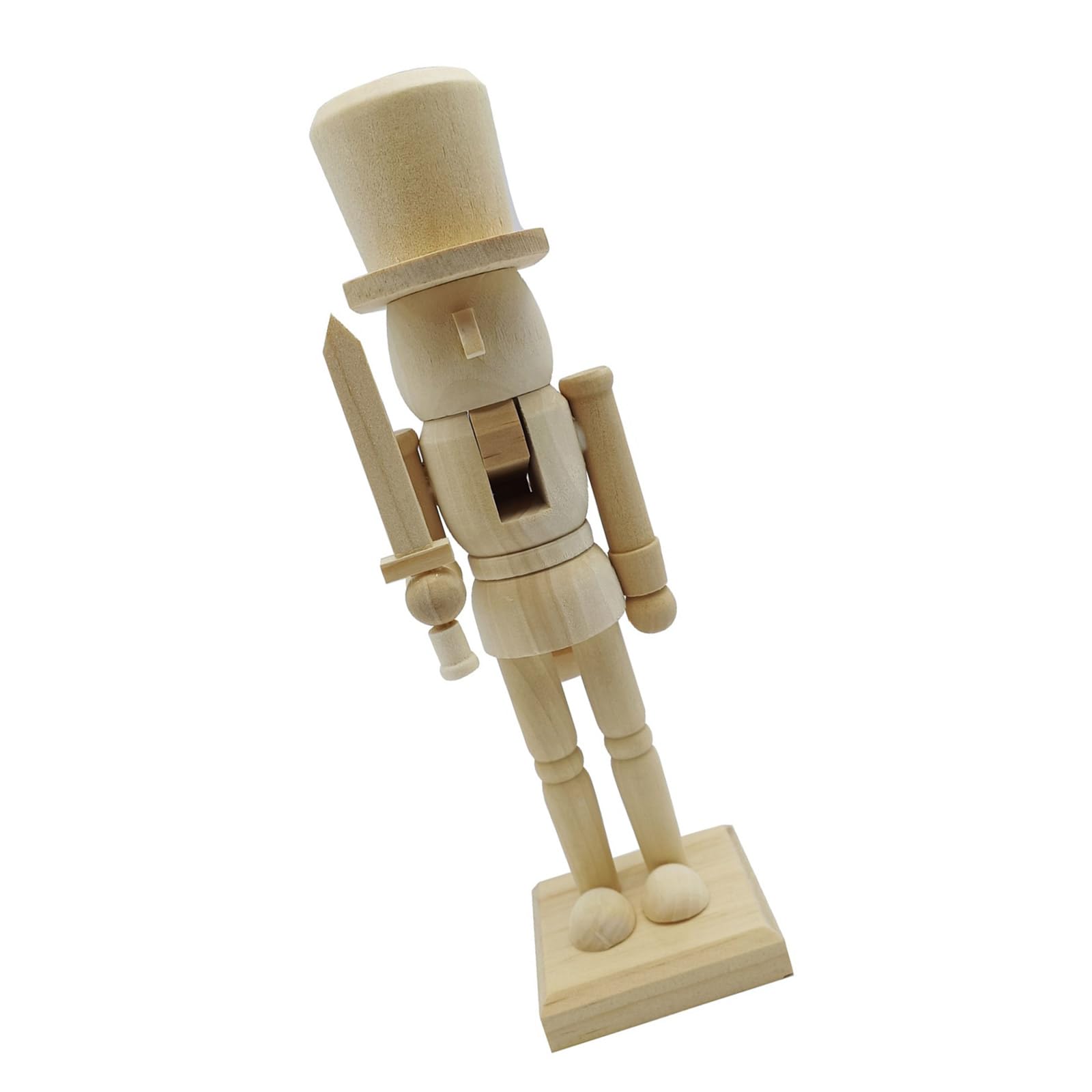 YROHGKPN Christmas Wood Nutcrackers to Paint Yourself Puppet King Soldier Unfinished Nutcrackers Table Decoration Christmas Puppet Figure Decoration