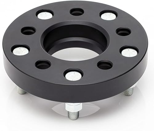 Miniatura 7 de VLAOSCHI Espaciadores de rueda centrales de 5 x 115 forjados negros de 1.25 pulgadas con pernos de 0.551 x 0.059 in, orificio del buje de 2.815 in