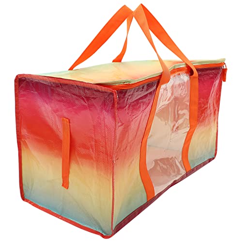 FOMIYES 収納 オーガナイザー キルト 布 バッグ 衣類 収納 バッグ ホーム 収納 バッグ 多用途 ラージ バッグ 衣類 収納 ホルダー ブランケット キャリー バッグ 枕 収納 ポーチ