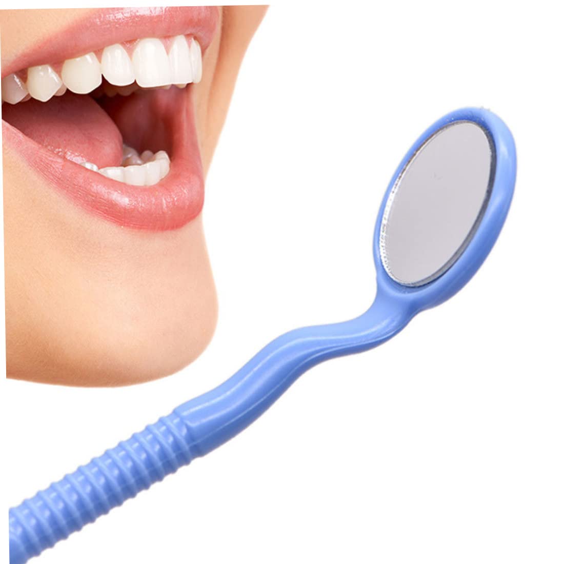 Miroir buccal, 100 pièces, miroir buccal jetable anti-buée, outils dentaires portables avec poignée antidérapante en PC, outil de retrait léger 6, 30x0, 79 pouces, couleur aléatoire