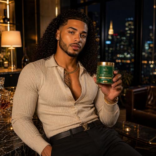 Image of KXNG Cosmetics Luxury Shea Body Butter Cream - 4oz | Organic Body Butter for Men & Women with Cocoa, Mango & Coconut Oil | Moisturizing Cream for Hands, Feet & All Skin Types - Rich Baby Daddy