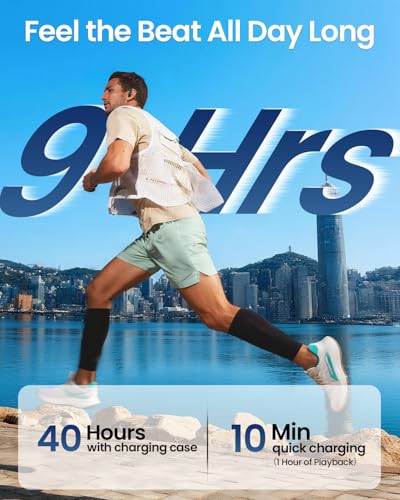 Image of LEEMC Wireless Earbuds Bluetooth 6.0 with ANC Touchscreen 40H Bass