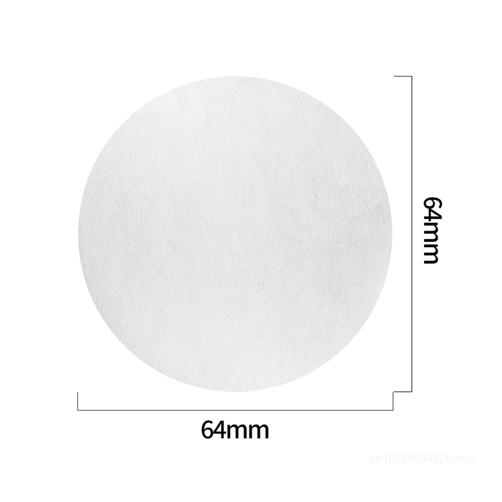 Papel de filtro de café de 51mm, papel for cafetera Espresso, goteador de filtros de café, filtro de papel for olla Moka (100/200/500pc)(64mm,500Pcs)