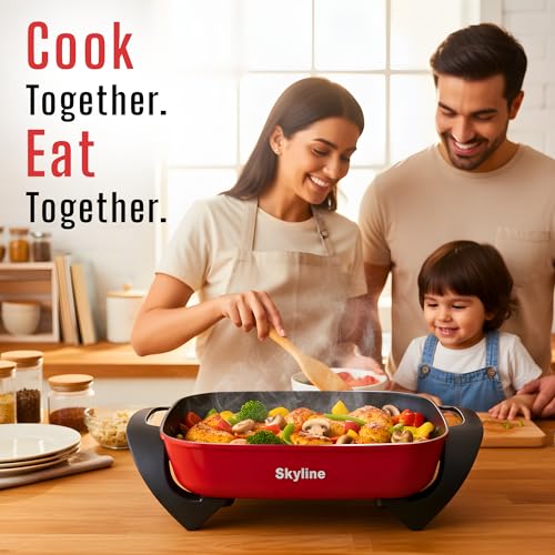 Image of Skyline 1500W Electric Fry Pan, Non-Stick Surface, Adjustable Temperature Control