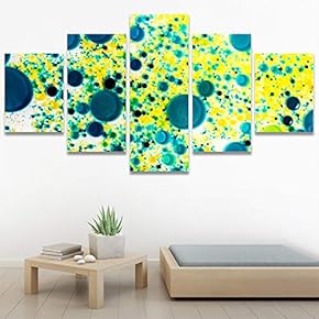 SIGNWIN 5 Panel Canvas Wall Art Abstract Closeup...