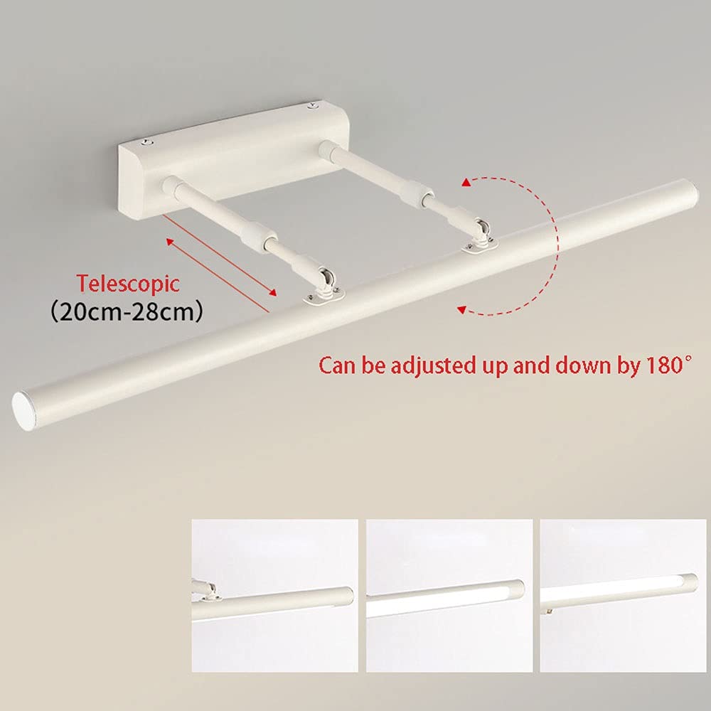 Lámpara delantera de la luz de la vanidad del baño LED 12W, lámpara de iluminación montada en la pared del baño moderno, lámparas de espejo de vanidad ajustables para el baño del gabinete del espejo d