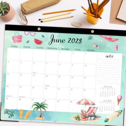 Image of GuassLee Large Desk Calendar 2027-2028, 18 Months, 22 inch x 17 inch