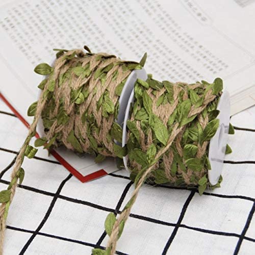 Sponsored Ad – 2 Rolls Natural Colorful leaf twine Rope Jute Twine String For DIY handmade Art & Crafts, Wedding Christmas Garden Decoration, Gifts - 10M(393.7inches) each Roll.