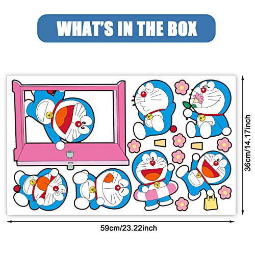 Cartoon Magic Machine Cat Wall Decals Kids Room Wall Decor Removable Vinyl Anime Wall Stickers For Doraon Bedroom Baby Room Wall Art Decor #TOP3