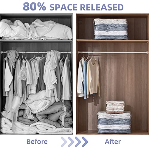 Tailink 6 Pack Vacuum Storage Bags Space Saver Cube Vacuum Sealer Bags Large (3 Medium, 3 Large) Save 80% Space Vacuum Bags For Comforters Blanket Clothes Bedding Space Bags Vacuum Storage Bags #TOP4