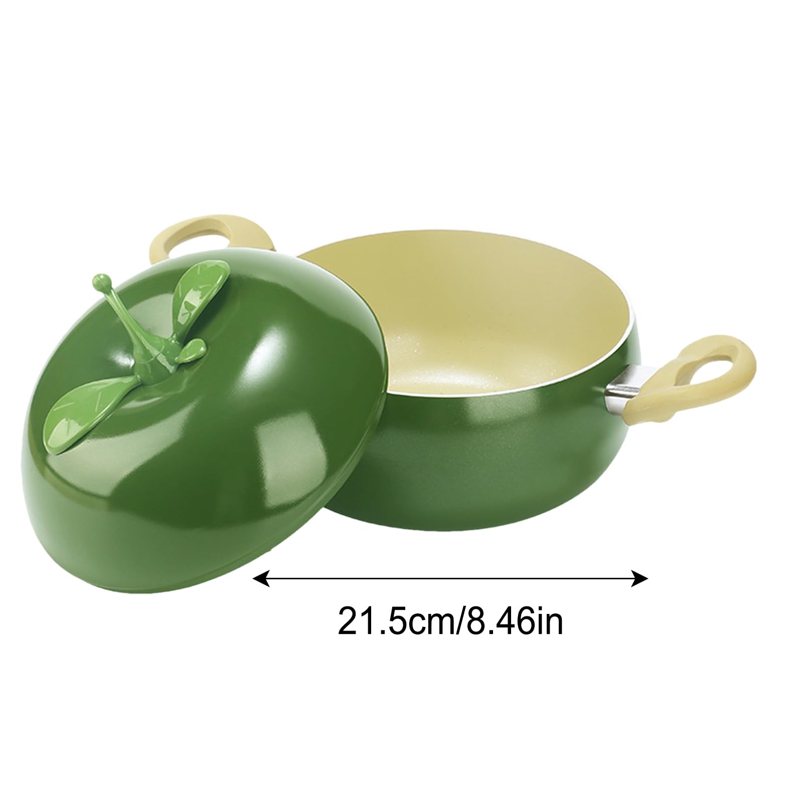 Pentola Per Sugo Con Coperchio Antiaderente A Forma Di Frutto Pratica E | Pentola Con Fondo Adatta Per Uso Domestico, Cucina, Ristorazione, Conserve, Bollitura, Sobollitura E Cottura Lent