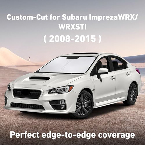 Image of EcoNour Windshield Sunshade Compatible for Subaru Impreza WRX /WRX STI 2008-2013 2014 2015, Sun Visor for Front Windshield & Window Sun Shade Cover, UV Heat Blocker & Protector, Car Accessories