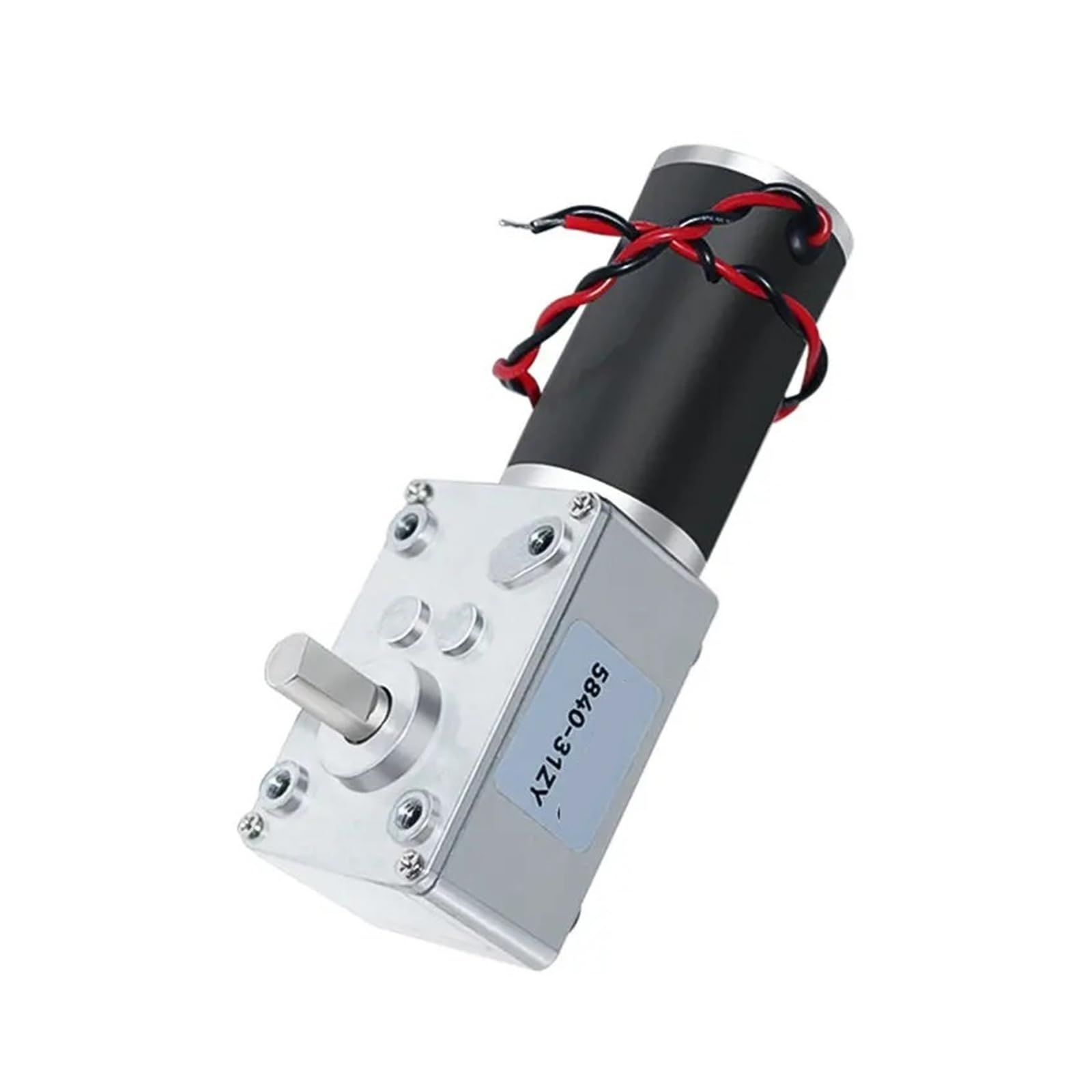 DC-Schneckengetriebemotor 5840-31ZY 12 V ~ 24 V Hohes Drehmoment 100 kg.cm Umkehrbarer Hochleistungs-Selbstsperrmotor für Boot, Auto, Ventilator, Haushaltsgerät(470RPM_24V)