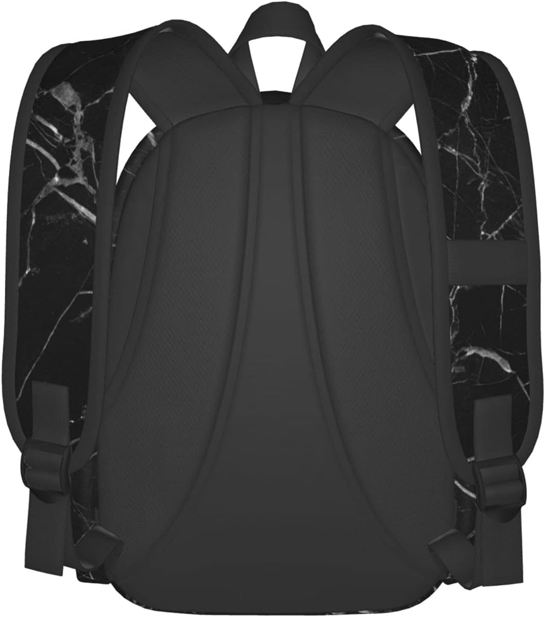 KiuLoam 17 Inch Backpack Abstract Black Marble Stone Laptop Backpack Shoulder Bag School Bookbag Casual Daypack