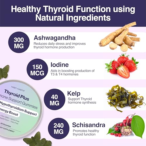 thyroid plus gummies - ashwaganda iodine bladderwrack kelp and schisandra