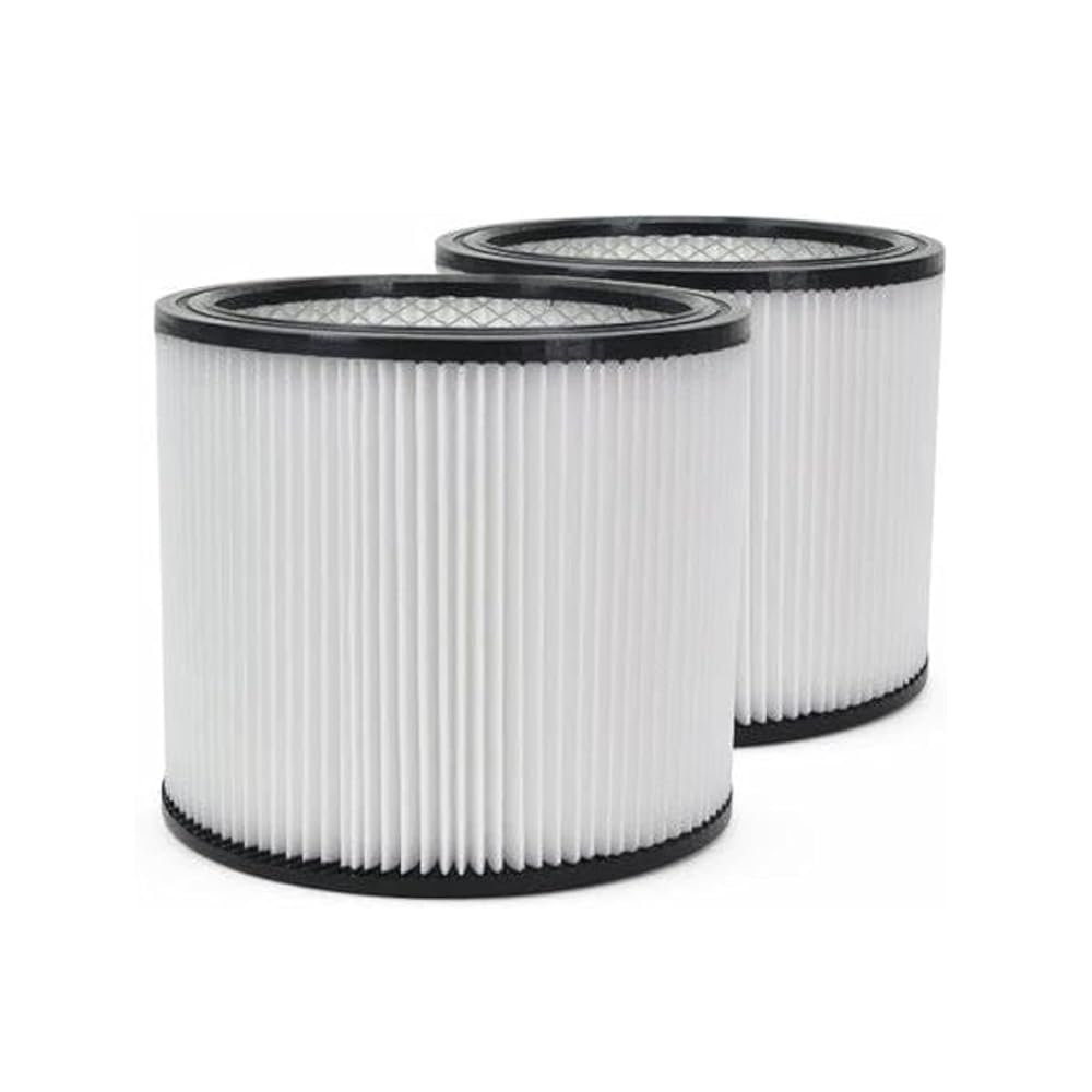 Photo 1 of 2 PACK Replacement Filters Compatible with Shop Vac 90304 90333 90350, Reusable and Washable Cartridge Filters for 5 Gallon 12 Gal and Above Wet/Dry Vacuums