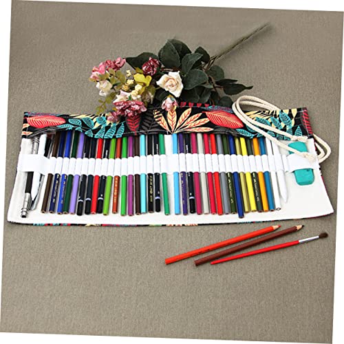 Image of STOBOK 72 Slots Pencil Wrap Pencil Rolls Pencil Organizer Pencil Storage Wrap Pencil Case Roll up Pencil Bag Holder Motivation to Organize Pencils Pen Wrap Pencil Wrap Case High Capacity Packing Box