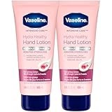 Vaseline Hand Cream for Very Dry Hands, Intensive Care Healthy Hands Stronger Nails Cream 75 ml