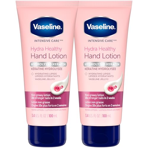 Vaseline Hand Cream for Very Dry Hands, Intensive Care Healthy Hands Stronger Nails Cream 75 ml