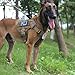 ICEFANG GN1 Reflective Tactical Dog Harness Large Sized, MOLLE K9 Dog Vest with 2X Metal Buckles,Adjustable Pet Harness, No Pulling Front Leash Clip (Large (Pack of 1), Brown)