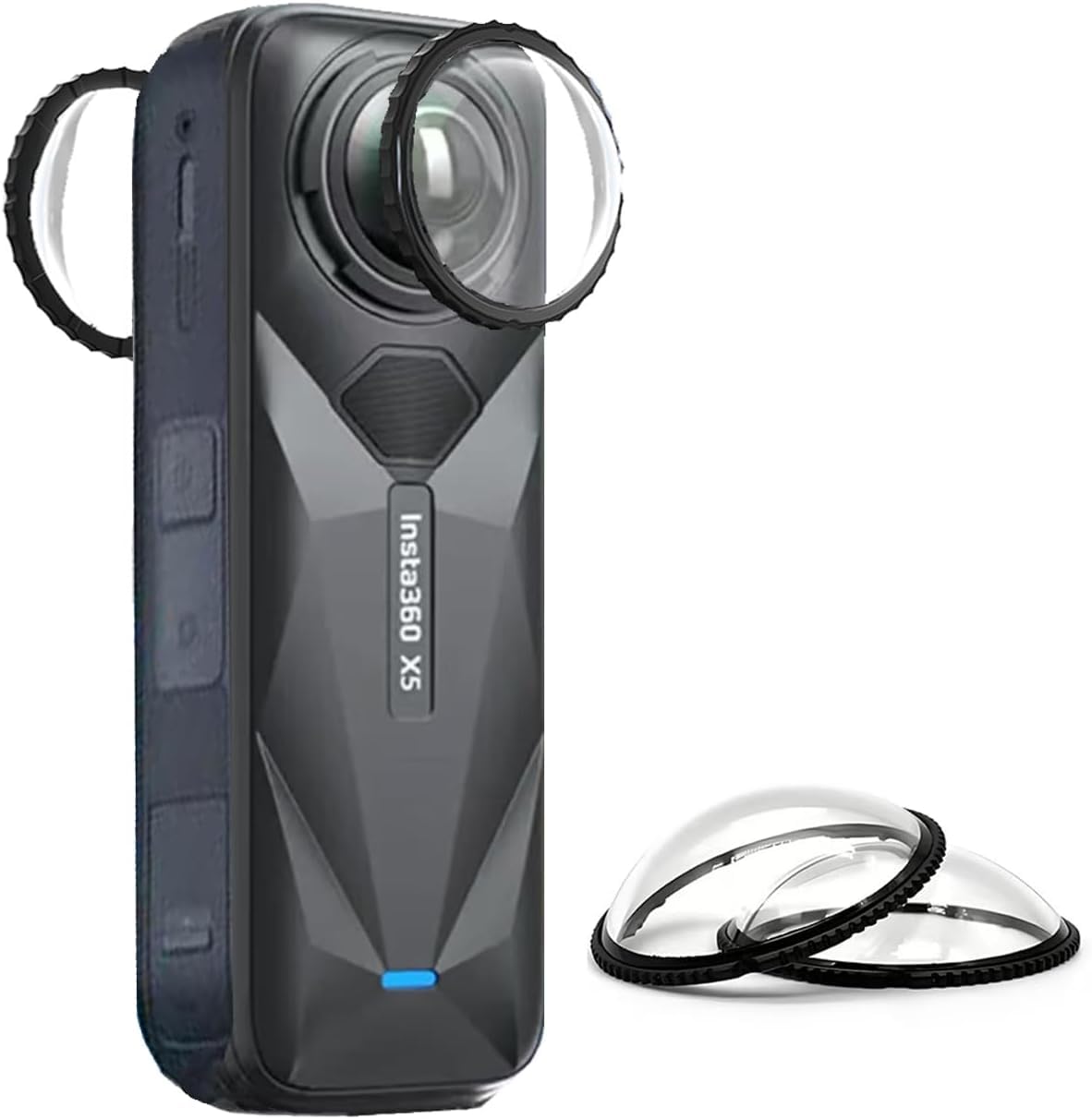 TRENDMAX X5 Premium Lens Guards for Insta 360 X5, Tempered Glass Protector Cover, High Transparency with 95% Light Transmittance, 35.7mm Diameter (X5 Optical PC Lens)-image-15