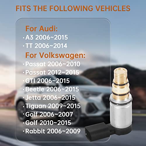 Driveslim For Vw Ac Compressor Control Solenoid Valve, 1K0820803E Compressor Control Valve Fits For Volkswagen Jetta Tiguan For Audi A3 Tt 2006-2015, Compatible With Sanden Pxe16 And Pxe14 Compressor #TOP3