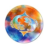  Sternzeichen Fische Nr. 02. Ø 15cm Glasbild Aufhänger Fensterbild bruchsicheres Acrylglas Sonnenfänger Astrologie Blickfang Geschenk Dekoration Fenster - EINWEG Verpackung -