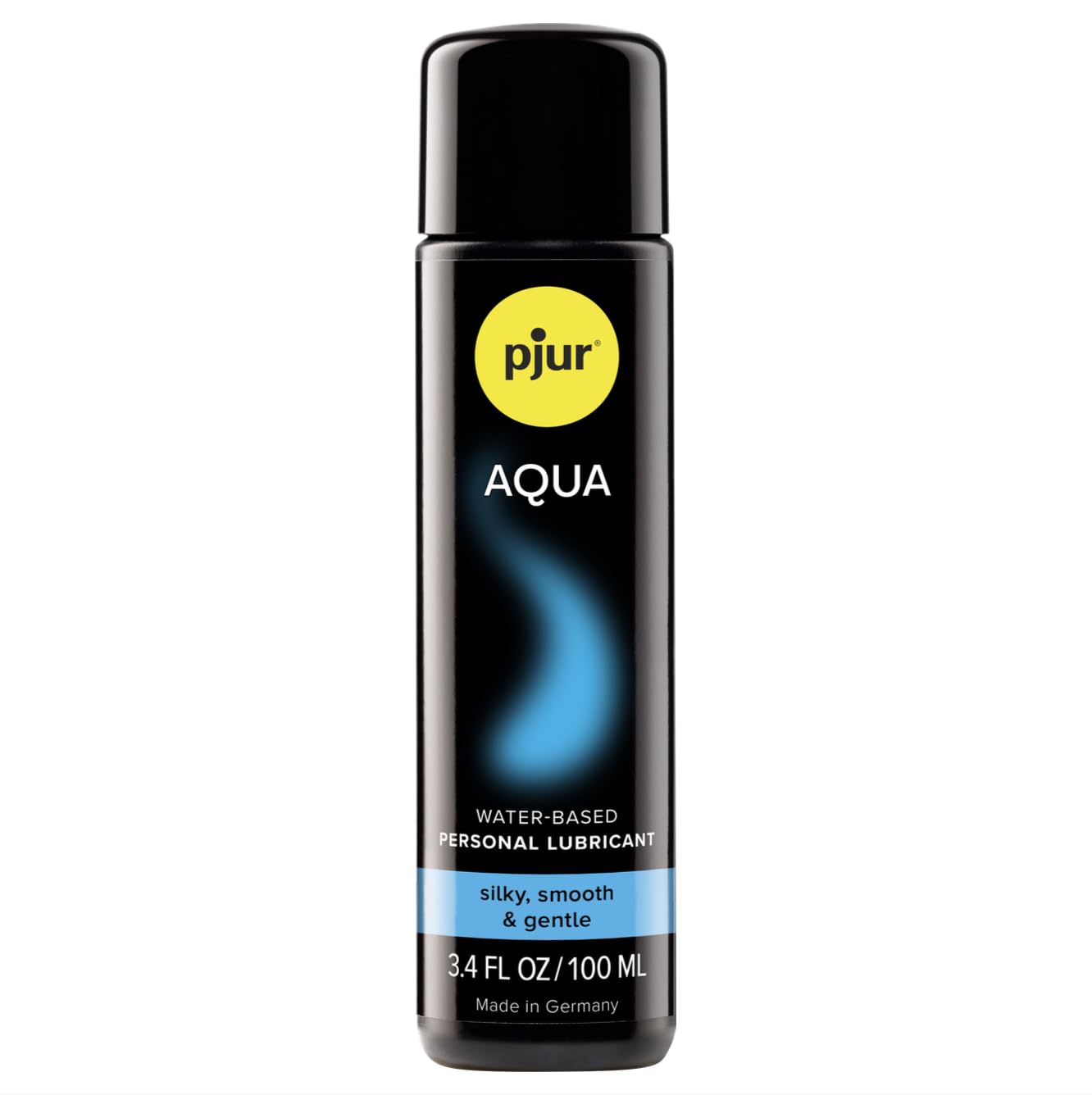 Aqua Water-Based Lubricant, Premium Personal Lube for Men, Women, and Couples, Toy-Safe & Long-Lasting - 3.4 fl oz / 100 ml
