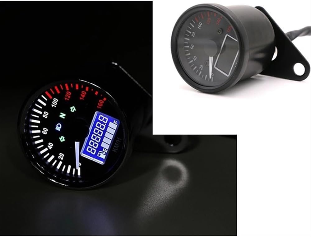 Motorcycle Odometer Gauge Universal Motorcycle Tachometer Digital Tachometer Instrument Gauge Odometer With Fuel Meter Indicator