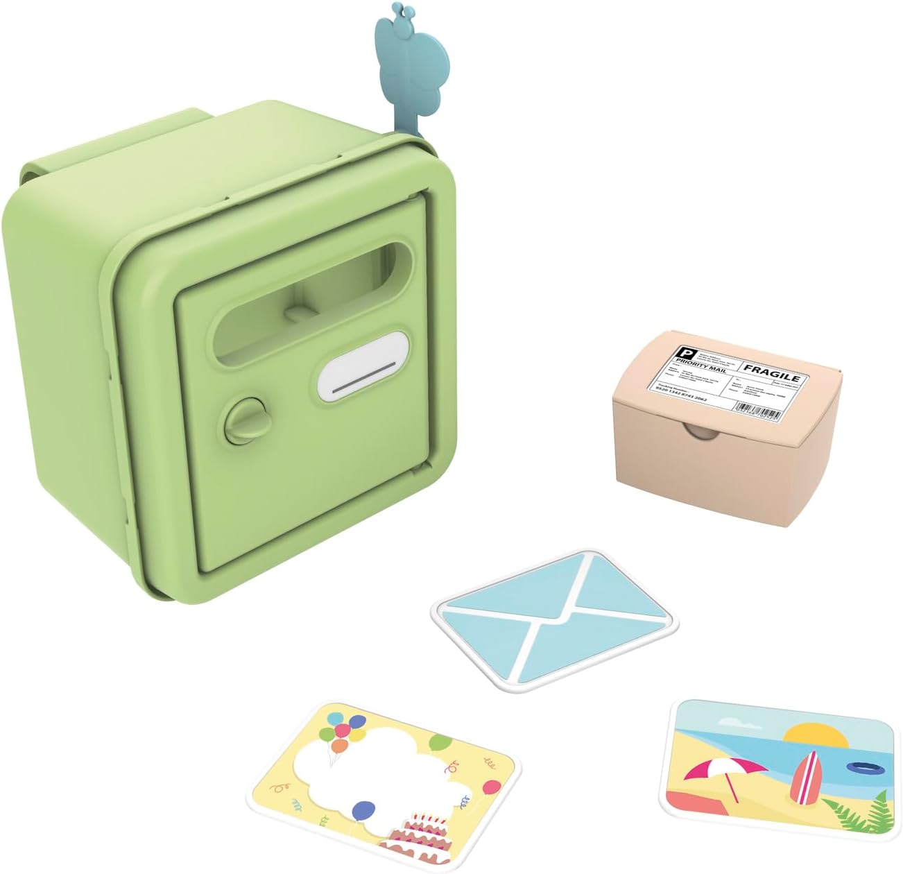 Smoby Life - Mailbox - Playhouse Accessory - Includes Package, Card, Invitation and Envelope - Recycled Material - From 2 Years - Made in France