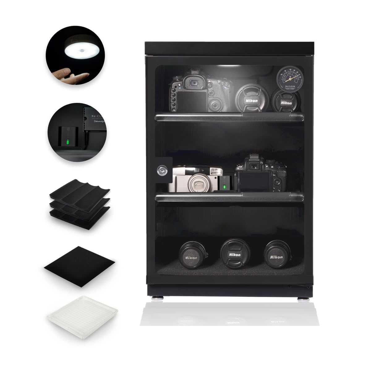 Amazon | Re:CLEAN 80L 防湿庫 日本製ペルチェ採用 日本製アナログ湿度 