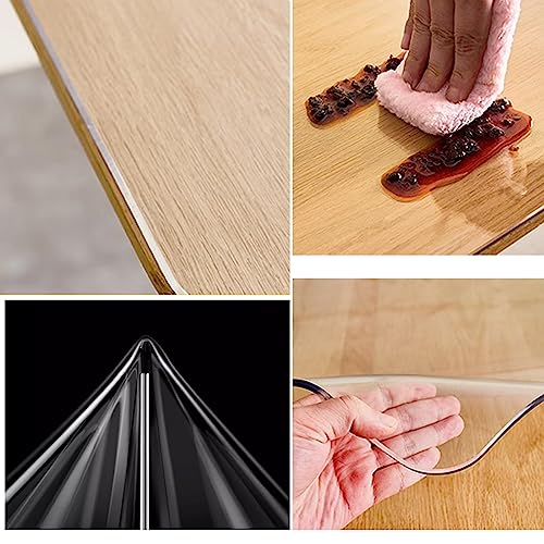 Tapis de table rectangulaire en vinyle 1,7 mm, protection PVC étanche - 4