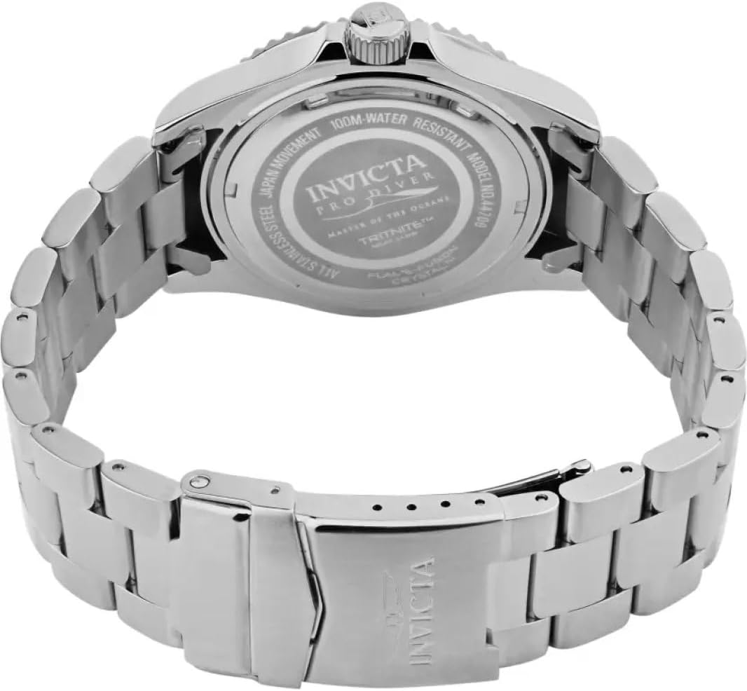 Назад view of the Invicta Pro Diver watch, showing the bracelet attachment points.