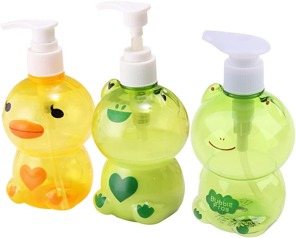 250ml Portable Soap Dispenser Child Animal for Frog/Duck Shape Press