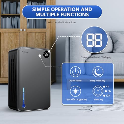 Keepglad HZK Dehumidifier, Dehumidifier 118 Oz For Home, (980 Sq.Ft) Dehumidifier For Bathroom thumb #2