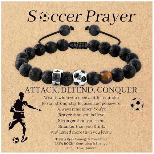 Pulsera deportiva con cruz y cuentas para hombre y mujer miniatura 1