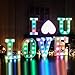 Light Up Digital LED Luminous Number Light 4 Colorful With Remote Control 16 Color Variations LED Marquee Letter Light. Decorative Sign for Party, Birthday, New Year, Anniversary(RGB Number 4)