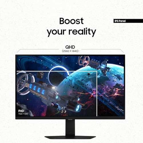 undefined Samsung 27-Inch Odyssey G50D Series QHD Fast IPS G-Sync Compatible Gaming Monitor, 1ms, VESA DisplayHDR 400, 180Hz, AMD FreeSync, Adjustable Stand, Eye Saver Mode, LS27DG500ENXZA の商品画像 2