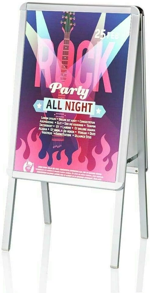 A2 Display Board Stand - Pavement Sign for Posters, A2 Waterproof Board Stand, Versatile Sign Stand for Indoor/Outdoor Use