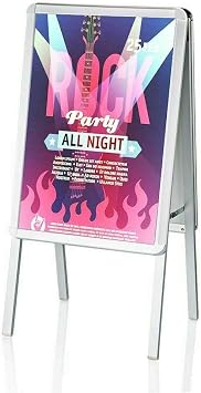 A2 Display Board Stand - Pavement Sign for Posters, A2 Waterproof Board Stand, Versatile Sign Stand for Indoor/Outdoor Use