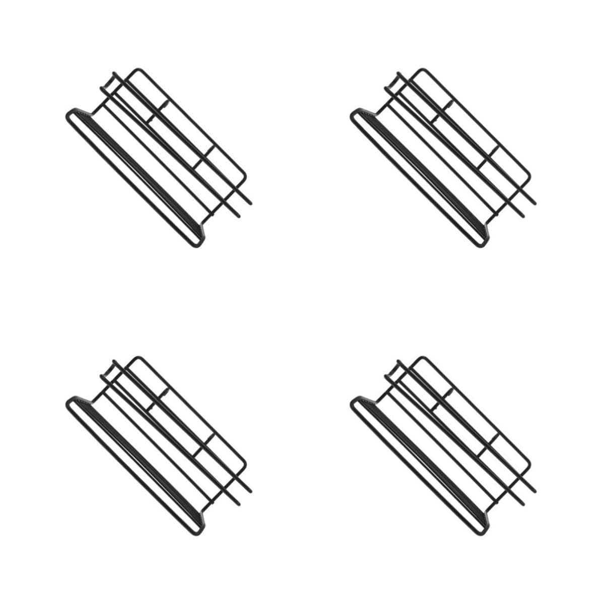 Operitacx 4 Stück Schwarzer Lochwand Organizer aus Eisen mit Haken, ohne