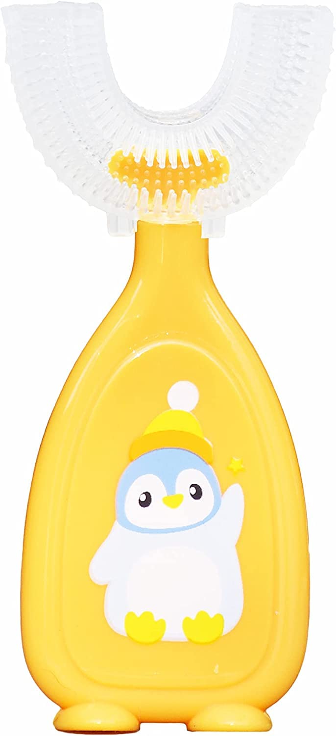 Ganpati Enterprises 360° U-Shaped Toothbrush with Food Grade Silicone Head| Soft bristles for Babies & Kids' Sensitive Gums & Teeth| Easy Grip| Dental Care| Oral Hygiene (Multicolor- Pack of 1)-image-45