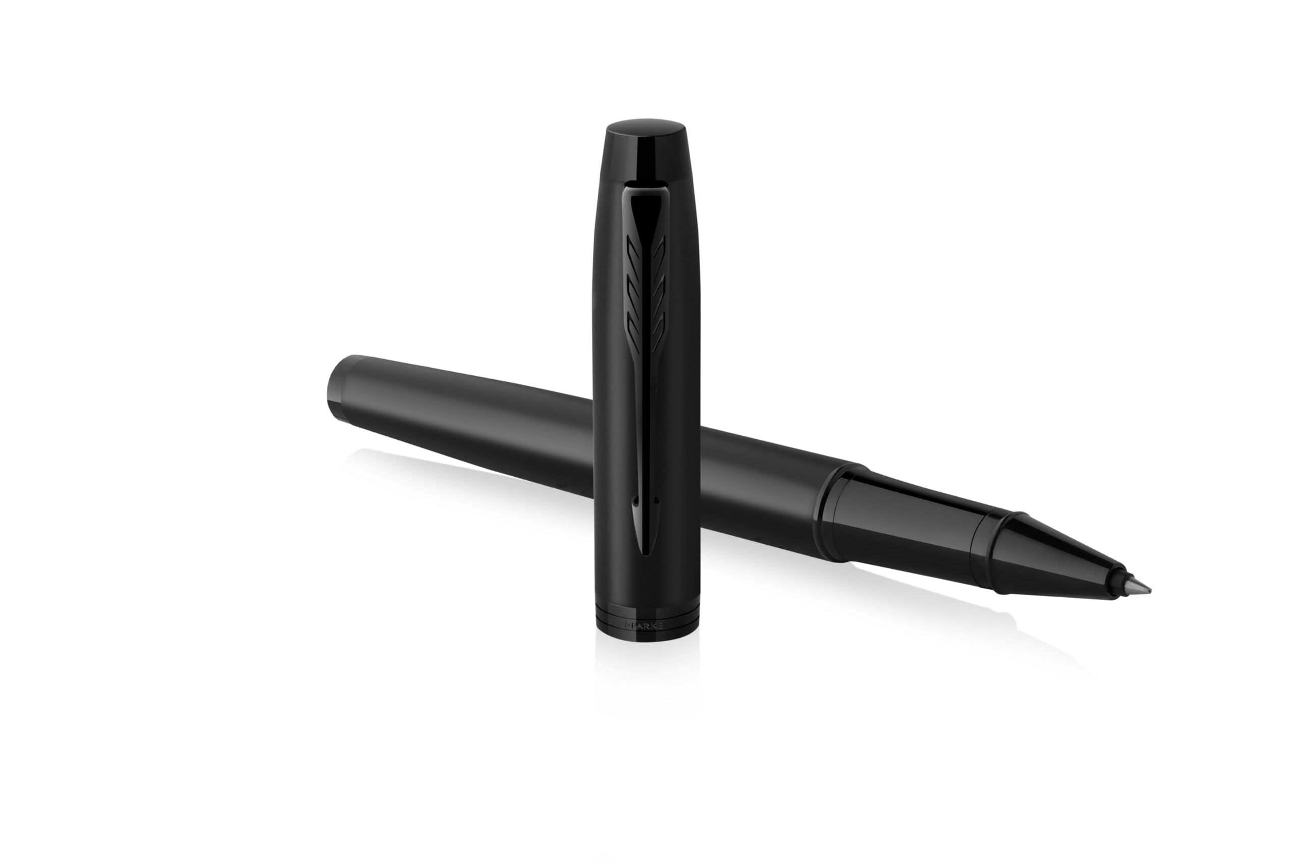 PARKER Set scrittura IM Professionals Acromatic penna a sfera e penna roller con incisione, penna premium | confezione regalo | personalizzabile, inciso, anniversario (nero opaco)