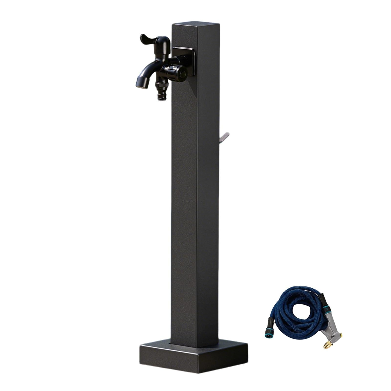 304 Stainless Steel Freestanding Garden Water Column, Outdoor Water Faucet with Dual Water Outlet, Yard Hydrant for Watering(60cm/24in)