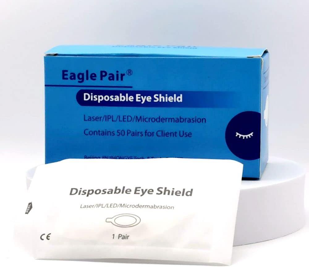 Eagle Pair IPL/LED/Microdermabrasion Laser Eye Shield For Laser Beauty Cosmetology Treatment OD7+ 190-11000nm Pack of 100 pairs